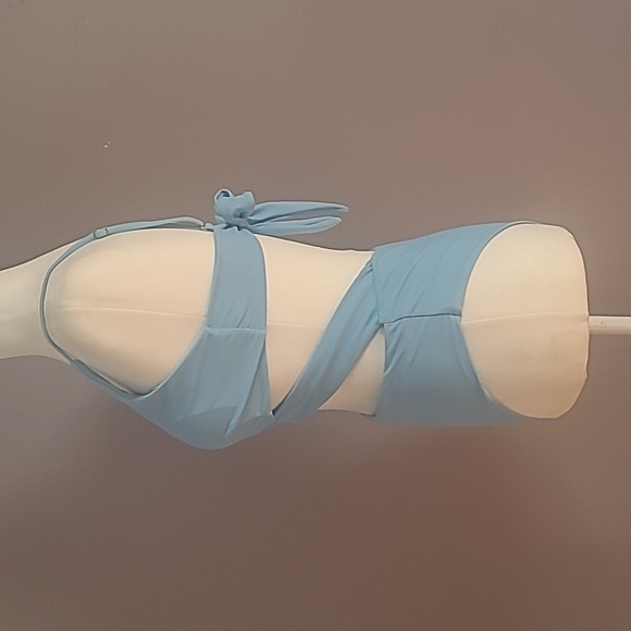 Light Blue One Piece Bathing Suit - Picture 2 of 5